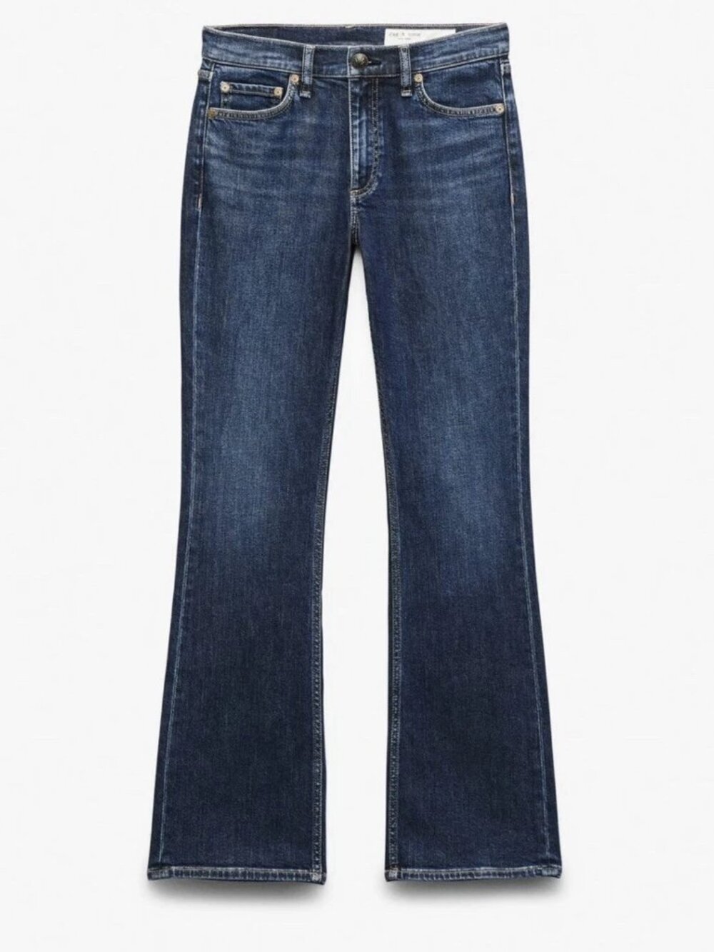 NWt Rag & Bone Women's Dark Blue Peyton High Rise Boot Cut Jeans 31